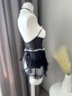 Эротический костюм для ролевой игры косплей черная медсестра с чулками XS, S до 164 см - изображение 5