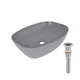 Раковина накладная Qtap Cardinal 500х380х140 мм, Stone grey, прямоугольная, с донным клапаном QTCAR188SG49824 - изображение 1