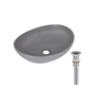 Раковина накладная Qtap Dove 415x340x140 мм, Stone grey, овальная, с донным клапаном QTDOV188SG49783 - изображение 1