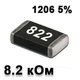 Резистор SMD 8.2K 1206 5% - 737338 - изображение 1