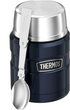 Термос для їжі 0,47 літра неіржавка сталь для пікніка з ложкою Thermos синій - зображення 3