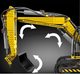 Конструктор Экскаватор Mould King 13112S на радиоуправлении 2169 деталей желтый - изображение 6