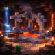 Магнітний конструктор Майнкрафт Minecraft (1281) Небезпечні тунелі 128 деталей 6 фігурок магнітні кубики шахта блоки набір - зображення 5
