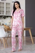 Пижама женская 3 в 1 брюки рубашка и шорты Пр1204 Розовый принт, 3XL (52-54) - изображение 2