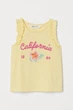 Футболка для дівчинки H&M 122-128 см (7-8 років) Жовта - зображення 1
