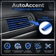 Декоративные молдинг-полоски для вентиляционных решеток автомобилей AutoAccent, комплект из 20 штук, синие - изображение 1