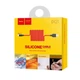 Дата кабель HOCO X21 Silicone Type-C Cable (1m) (Чорний / Червоний) (437) - зображення 6