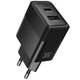 Мережевий зарядний пристрій HOCO CS112A Lounge PD30W+QC3.0 (1USB-A/1C) (Black) (254528) - зображення 4
