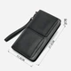 Кошелек мужской кожаный для карточек Vintage leather-14656 Черный - изображение 6