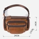 Сумка на пояс бананка мужская из натуральная кожи Vintage leather-14695 Коричневая - изображение 5
