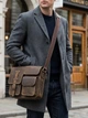 Сумка мессенджер через плечо мужская из натуральная кожи Vintage leather-14697 Коричневая - изображение 2