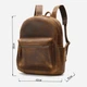 Рюкзак мужской из натуральной кожи вмещает формат А4 Vintage leather-14699 Коричневый - изображение 9