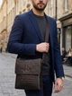 Сумка планшет через плечо мужская из натуральная кожи Vintage leather-14723 Коричневая - изображение 2
