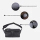 Сумка на пояс бананка мужская из натуральная кожи Vintage leather-14735 Черная - изображение 8