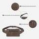 Сумка на пояс бананка мужская из натуральная кожи Vintage leather-14736 Коричневая - изображение 8