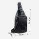 Сумка слинг через плечо мужская из натуральная кожи Vintage leather-14760 Черная - изображение 7