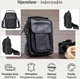 Сумка планшет через плечо мужская из натуральная кожи Vintage leather-14816 Черная - изображение 9