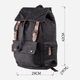 Рюкзак тканинний 23 л вміщує формат А4 Vintage leather-20135 Чорний - зображення 6