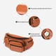 Сумка на пояс бананка мужская из натуральная кожи Vintage leather-14944 Рыжяя - изображение 11