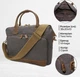 Сумка мессенджер через плечо мужская Vintage leather-20062 Серая - изображение 13