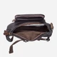 Сумка на пояс бананка Vintage leather-20085 Черная - изображение 8