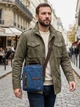 Сумка планшет через плечо мужская Vintage leather-20156 Синяя - изображение 2