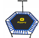 Фитнес батут 130 см с ручкой для домашних тренировок черный Rippey FK-3201 - изображение 1