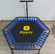 Фитнес батут 130 см с ручкой для домашних тренировок черный Rippey FK-3201 - изображение 6