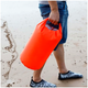 Сумка мешок водонепроницаемая 2л для пляжа и плавания оранжевая Ocean Pack LS-1556 - изображение 2