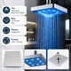 Лейка для верхнего душа 150 мм с подсветкой, LED Shower head квадратная насадка для тропического душа - изображение 2