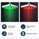 Лейка для верхнего душа 150 мм с подсветкой, LED Shower head квадратная насадка для тропического душа - изображение 3