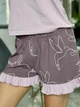 Женская пижама майка+шорты с рюшами Lavelle, лиловая L/XL - изображение 2