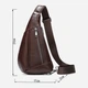 Сумка слинг через плечо мужская из натуральная кожи Vintage leather-14737 Коричневая - изображение 12