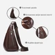 Сумка слинг через плечо мужская из натуральная кожи Vintage leather-14737 Коричневая - изображение 13