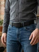 Ремень мужской из натуральной кожи Vintage leather-20270 115 см Черный - изображение 2