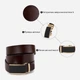 Ремень мужской из натуральной кожи Vintage leather-20260 115 см Коричневый - изображение 6