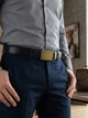 Ремень мужской из натуральной кожи Vintage leather-20332 115 см Черный - изображение 2