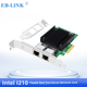 Чіп EB-LINK Intel I210, мережева карта PCI-E X4 Gigabit з двома портами для сервера, мережевий адаптер промислової камери з електричним портом I210-T2 для машинного зору - изображение 4