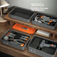 Набор инструментов Deli Household Hardware Toolbox, 4-ярусный, включает в себя электродрель, гаечные ключи, рулетку, отвертки, комбинированный набор инструментов. - изображение 7
