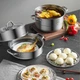 Пароварка COOKER KING з нержавіючої сталі 304 з двошаровим дном, 28см, для дому - зображення 5