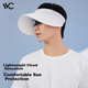 Сонцезахисний капелюх VVC для жінок, сонцезахисний козирок, капелюх-відро з широкими полями, стійкий до ультрафіолетового випромінювання, градієнтно-сірий - изображение 4