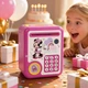 Детская копилка сейф TK Group MINI Bank Mouse мелодии, звуки животных, имитация сканирования отпечатка пальца, фразы на английском языке Pink (5012) - изображение 2