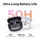 Беспроводные наушники UGREEN WS222 EchoBuds Plus Hi-Res Audio с Bluetooth активным шумоподавлением, адаптивным ANC 55dB и технологией LDAC 6-Mic, 50 часов Black (95164) - изображение 11