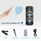 Переносная музыкальная колонка 60Вт 40х17см с Bluetooth и микрофоном Акустика с аккумулятором 1500 мА·ч Led подсветкой и пультом - изображение 3