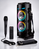 Переносная музыкальная колонка 60Вт 40х17см с Bluetooth и микрофоном Акустика с аккумулятором 1500 мА·ч Led подсветкой и пультом - изображение 7