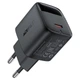 Сетевое зарядное устройство AceFast A113 PD20W GaN с LED-дисплеем (Type-C, QC4, PD3.0). Black - изображение 4