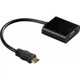Конвертер HDMI VGA Cablexpert, 10 см, 4K/2K, чорний - изображение 2
