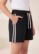 Шорты детские для девочки летние свободного кроя, хлопок, с карманами, на резинке JUJU черный, 140 - изображение 2