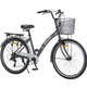 Велосипед SPARK CITY REINE 26`` ал17`` жв v-brake с корзиной графитовый - изображение 1