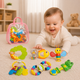 Набор детских развивающих погремушек-прорезывателей Baby Toys 6 шт. в розовой сумочке - изображение 1